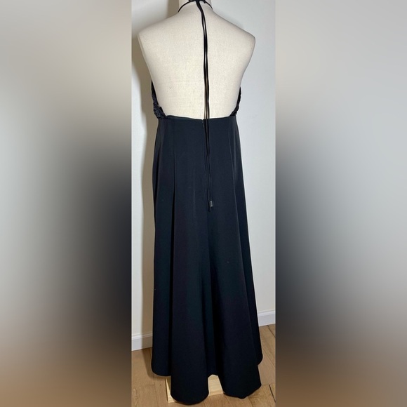 Halston | Lacey Gown | Crepe & Sequin Halter Dress | Women’s 12 - Picture 5 of 7